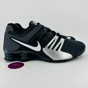 Nike Women's Shox Current Athletic Sneakers Black/Silver 639657-004 Size 8.5